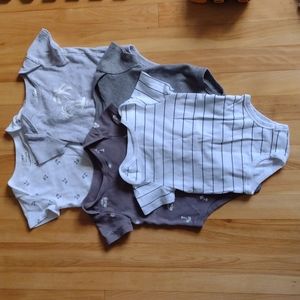 BOGO Bundle of Five 24M Rococo Bodysuit Tees Grey